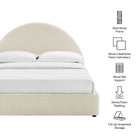 Modway Resort Queen Arched Upholstered Fabric Storage Platform Bed Frame