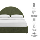 Modway Resort Queen Arched Upholstered Fabric Storage Platform Bed Frame