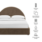 Modway Resort Queen Arched Upholstered Fabric Storage Platform Bed Frame
