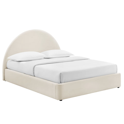 Modway Resort King Arched Performance Velvet Storage Platform Bed Frame