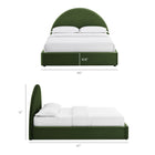 Modway Resort King Arched Performance Velvet Storage Platform Bed Frame