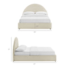 Modway Resort King Arched Upholstered Fabric Storage Platform Bed Frame