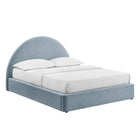 Modway Resort King Arched Upholstered Fabric Storage Platform Bed Frame