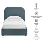 Modway Keynote Twin Performance Velvet Storage Platform Bed Frame