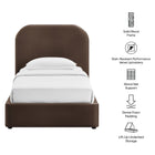 Modway Keynote Twin Performance Velvet Storage Platform Bed Frame