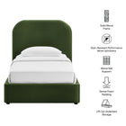 Modway Keynote Twin Performance Velvet Storage Platform Bed Frame