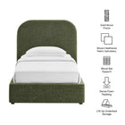 Modway Keynote Twin Fabric Upholstered Storage Platform Bed Frame