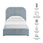 Modway Keynote Twin Fabric Upholstered Storage Platform Bed Frame