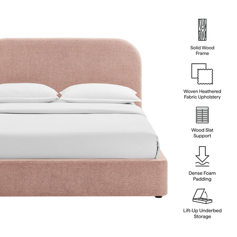 Modway Keynote Queen Fabric Upholstered Storage Platform Bed Frame