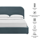 Modway Keynote King Performance Velvet Storage Platform Bed Frame