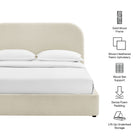 Modway Keynote King Fabric Upholstered Storage Platform Bed Frame