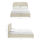Modway Keynote King Fabric Upholstered Storage Platform Bed Frame