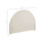 Modway Resort King Size Stain-Resistant Performance Velvet Arched Headboard