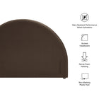 Modway Resort King Size Stain-Resistant Performance Velvet Arched Headboard