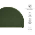 Modway Resort King Size Stain-Resistant Performance Velvet Arched Headboard