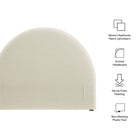 Modway Resort Twin Size Upholstered Fabric Arched Headboard