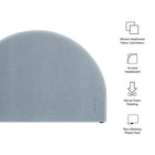 Modway Resort King Size Upholstered Fabric Arched Headboard