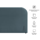 Modway Keynote Queen Size Stain-Resistant Performance Velvet Headboard