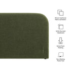 Modway Keynote King Size Upholstered Fabric Headboard