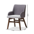 Baxton Studio Monte Mid-Century Modern Two-Tone Grey Fabric Armchair (Set of 2)