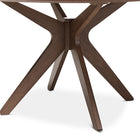 Baxton Studio Monte Mid-Century Modern Walnut Wood 47-Inch Round Dining Table