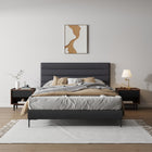 Manhattan Comfort Duane Mid-Century Modern 20" Fluted Nightstand in Black (1-Drawer)