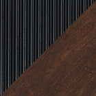 Manhattan Comfort Duane Mid-Century Modern 20" Fluted Nightstand in Black (1-Drawer)