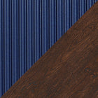 Manhattan Comfort Duane Mid-Century Modern 20" Fluted Nightstand in Navy Blue (1-Drawer)