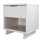 Manhattan Comfort Granville Modern 18" Nightstand in White (1-Drawer)
