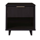 Manhattan Comfort Granville Modern 18" Nightstand in Black (1-Drawer)