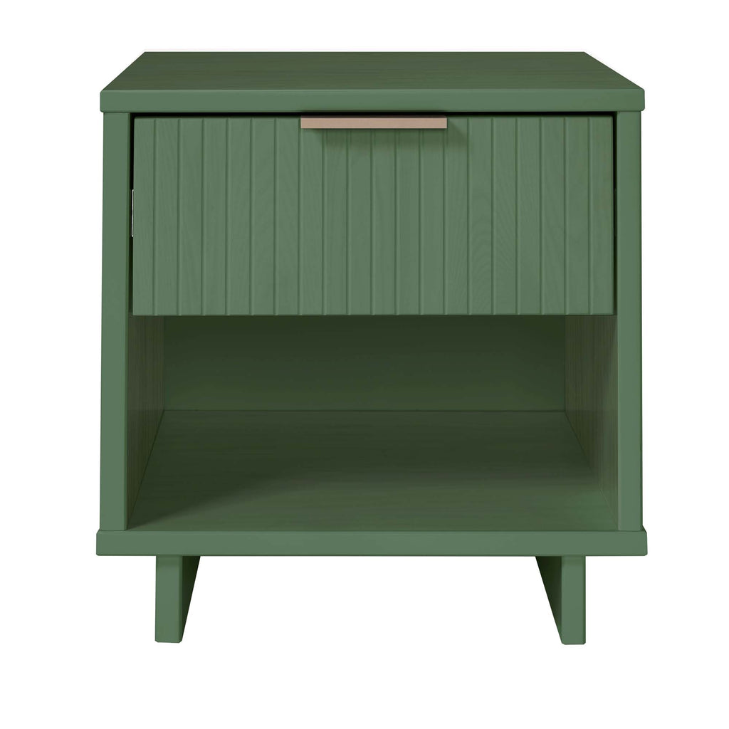 Manhattan Comfort Granville Modern 18" Nightstand in Sage Green (1-Drawer)