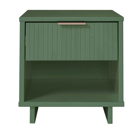 Manhattan Comfort Granville Modern 18" Nightstand in Sage Green (1-Drawer)