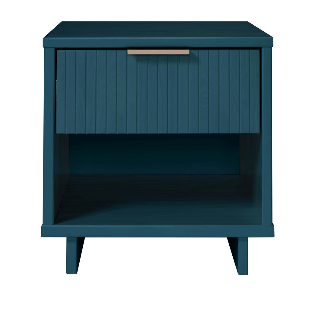 Manhattan Comfort Granville Modern 18" Nightstand in Midnight Blue (1-Drawer)