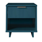 Manhattan Comfort Granville Modern 18" Nightstand in Midnight Blue (1-Drawer)