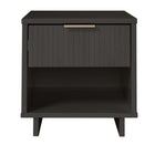 Manhattan Comfort Granville Modern 18" Nightstand in Charcoal Gray (1-Drawer)