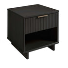 Manhattan Comfort Granville Modern 18" Nightstand in Charcoal Gray (1-Drawer)