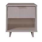 Manhattan Comfort Granville Modern 18" Nightstand in Light Gray (1-Drawer)