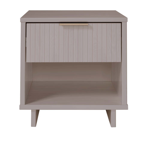 Manhattan Comfort Granville Modern 18" Nightstand in Light Gray (1-Drawer)