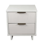 Manhattan Comfort Granville Modern 18" Nightstand in White (2-Drawer)
