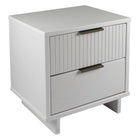 Manhattan Comfort Granville Modern 18" Nightstand in White (2-Drawer)