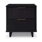 Manhattan Comfort Granville Modern 18" Nightstand in Black (2-Drawer)
