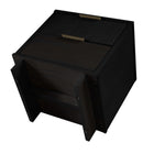 Manhattan Comfort Granville Modern 18" Nightstand in Black (2-Drawer)