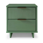 Manhattan Comfort Granville Modern 18" Nightstand in Sage Green (2-Drawer)