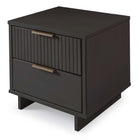 Manhattan Comfort Granville Modern 18" Nightstand in Charcoal Gray (2-Drawer)