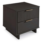 Manhattan Comfort Granville Modern 18" Nightstand in Charcoal Gray (2-Drawer)
