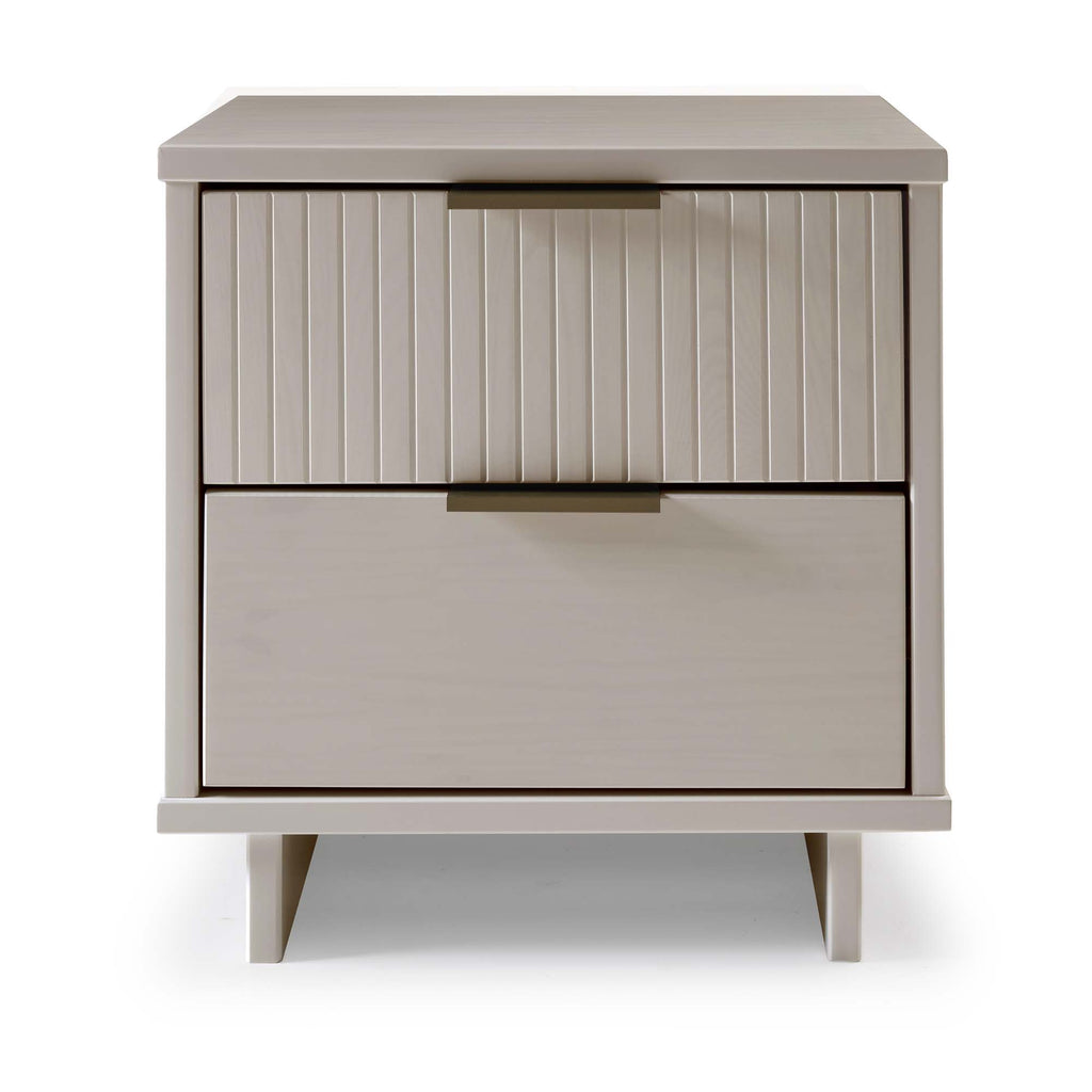 Manhattan Comfort Granville Modern 18" Nightstand in Light Gray (2-Drawer)