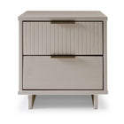 Manhattan Comfort Granville Modern 18" Nightstand in Light Gray (2-Drawer)
