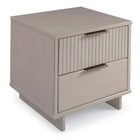 Manhattan Comfort Granville Modern 18" Nightstand in Light Gray (2-Drawer)