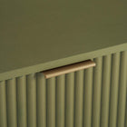 Manhattan Comfort Dumbo Modern 20" Fluted Nightstand in Olive Green (1-Drawer)