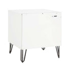 Manhattan Comfort Dumbo Modern 20" Fluted Nightstand in Rustic Gray and White (1-Drawer)